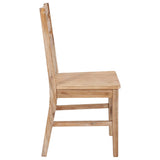 NNEVL Dining Chairs 2 pcs Solid Acacia Wood