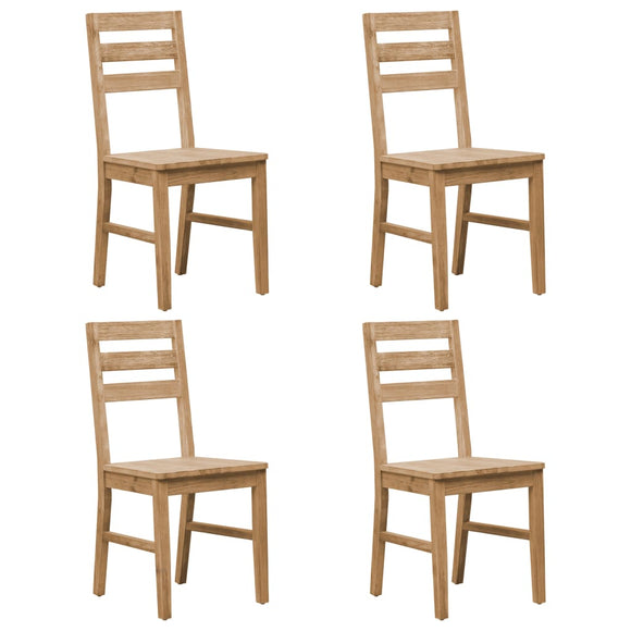 NNEVL Dining Chairs 4 pcs Solid Acacia Wood