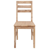 NNEVL Dining Chairs 4 pcs Solid Acacia Wood
