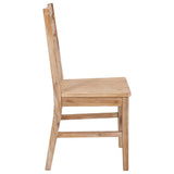 NNEVL Dining Chairs 4 pcs Solid Acacia Wood