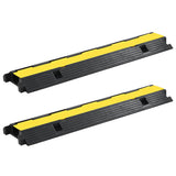NNEVL Cable Protector Ramps 2 pcs 1 Channel Rubber 100 cm