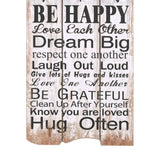 NNEVL Wall-mounted Coat Rack with 6 Hooks 120x40 cm FAMILY RULES