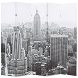 NNEVL Folding Room Divider 200x180 cm New York by Day Black and White