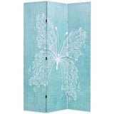 NNEVL Folding Room Divider 120x180 cm Butterfly Blue