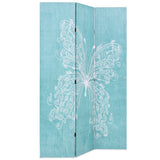 NNEVL Folding Room Divider 120x180 cm Butterfly Blue