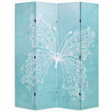 NNEVL Folding Room Divider 160x180 cm Butterfly Blue