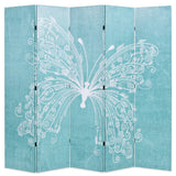 NNEVL Folding Room Divider 200x180 cm Butterfly Blue
