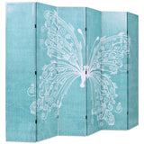 NNEVL Folding Room Divider 228x180 cm Butterfly Blue