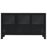 NNEVL Sideboard Metal Industrial Style 120x35x70 cm Black