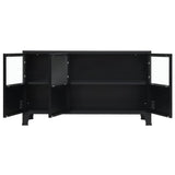NNEVL Sideboard Metal Industrial Style 120x35x70 cm Black