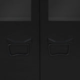 NNEVL Sideboard Metal Industrial Style 120x35x70 cm Black