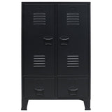 NNEVL Wardrobe Metal Industrial Style 67x35x107 cm Black