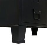 NNEVL Wardrobe Metal Industrial Style 67x35x107 cm Black