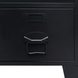 NNEVL Wardrobe Metal Industrial Style 67x35x107 cm Black