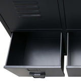 NNEVL Wardrobe Metal Industrial Style 67x35x107 cm Black