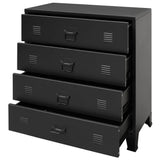 NNEVL Chest of Drawers Metal Industrial Style 78x40x93 cm Black