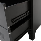 NNEVL Chest of Drawers Metal Industrial Style 78x40x93 cm Black