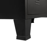 NNEVL Chest of Drawers Metal Industrial Style 78x40x93 cm Black