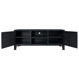 NNEVL TV Cabinet Metal Industrial Style 120x35x48 cm Black
