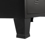 NNEVL TV Cabinet Metal Industrial Style 120x35x48 cm Black