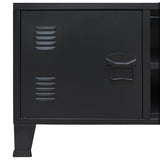 NNEVL TV Cabinet Metal Industrial Style 120x35x48 cm Black