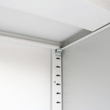 NNEVL Office Cabinet with Sliding Doors Metal 90x40x90 cm Grey