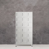 NNEVL Locker Cabinet with 18 Compartments Metal 90x40x180 cm