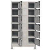 NNEVL Locker Cabinet with 18 Compartments Metal 90x40x180 cm