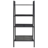 NNEVL Ladder Bookcase 4 Tiers Metal Black