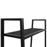 NNEVL Ladder Bookcase 4 Tiers Metal Black