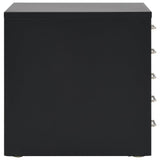 NNEVL Filing Cabinet with 5 Drawers Metal 28x35x35 cm Black
