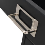 NNEVL Filing Cabinet with 5 Drawers Metal 28x35x35 cm Black