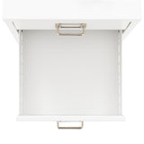 NNEVL Filing Cabinet with 5 Drawers Metal 28x35x35 cm White