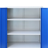 NNEVL Office Cabinet Metal 90x40x180 cm Grey and Blue