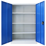NNEVL Office Cabinet Metal 90x40x140 cm Grey and Blue