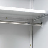 NNEVL Locker Cabinet with 2 Doors Metal 90x40x180 cm Grey and Blue