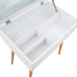 NNEVL Dressing Table with Mirror MDF 60x40x75 cm