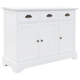 NNEVL Sideboard with 3 Doors MDF and Pinewood 105x35x77.5 cm