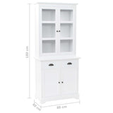 NNEVL Welsh Dresser with 4 Doors MDF and Pinewood 80x40x180 cm