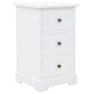 NNEVL Bedside Cabinet MDF and Pinewood 35x32x59 cm
