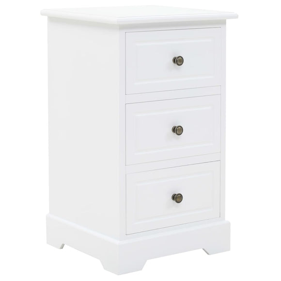 NNEVL Bedside Cabinet MDF and Pinewood 35x32x59 cm