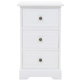 NNEVL Bedside Cabinet MDF and Pinewood 35x32x59 cm