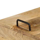 NNEVL Bedside Table Solid Mango Wood 40x34x47 cm