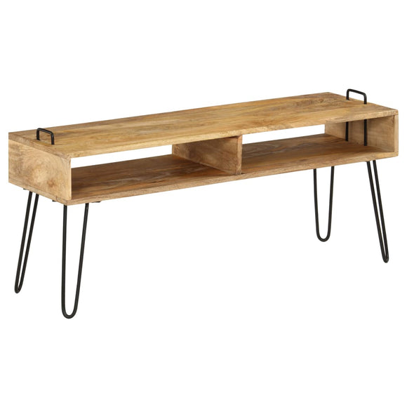 NNEVL TV Stand Solid Mango Wood 110x35x45 cm