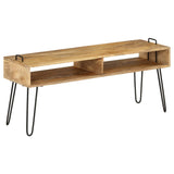 NNEVL TV Stand Solid Mango Wood 110x35x45 cm