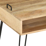 NNEVL TV Stand Solid Mango Wood 110x35x45 cm