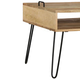 NNEVL TV Stand Solid Mango Wood 110x35x45 cm