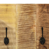 NNEVL Wall-mounted Coat Racks 2 pcs Solid Mango Wood 36x110x3 cm