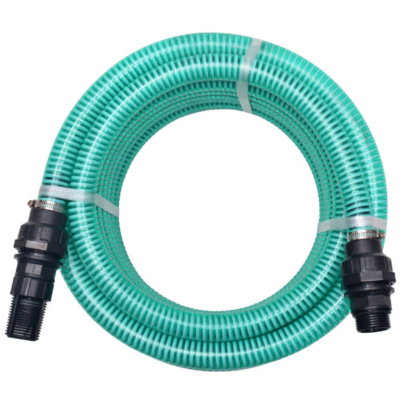NNEVL Suction Hose with Connectors 10 m 22 mm Green