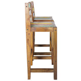 NNEVL Bar Stools 2 pcs Solid Reclaimed Wood